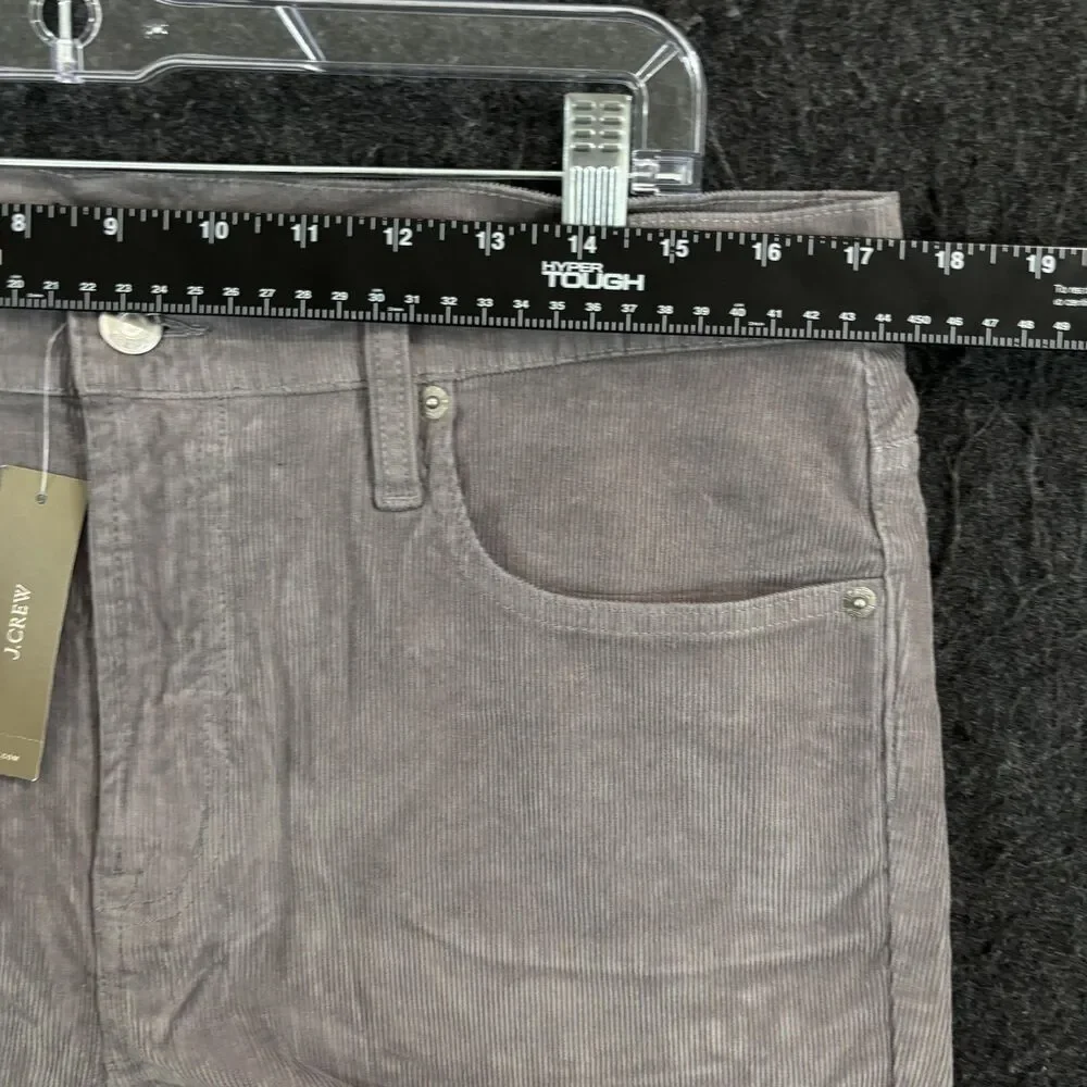 J Crew Pants Womens 32p Gray Corduroy Vintage Slim Fit Straight 5 Pocket Chino